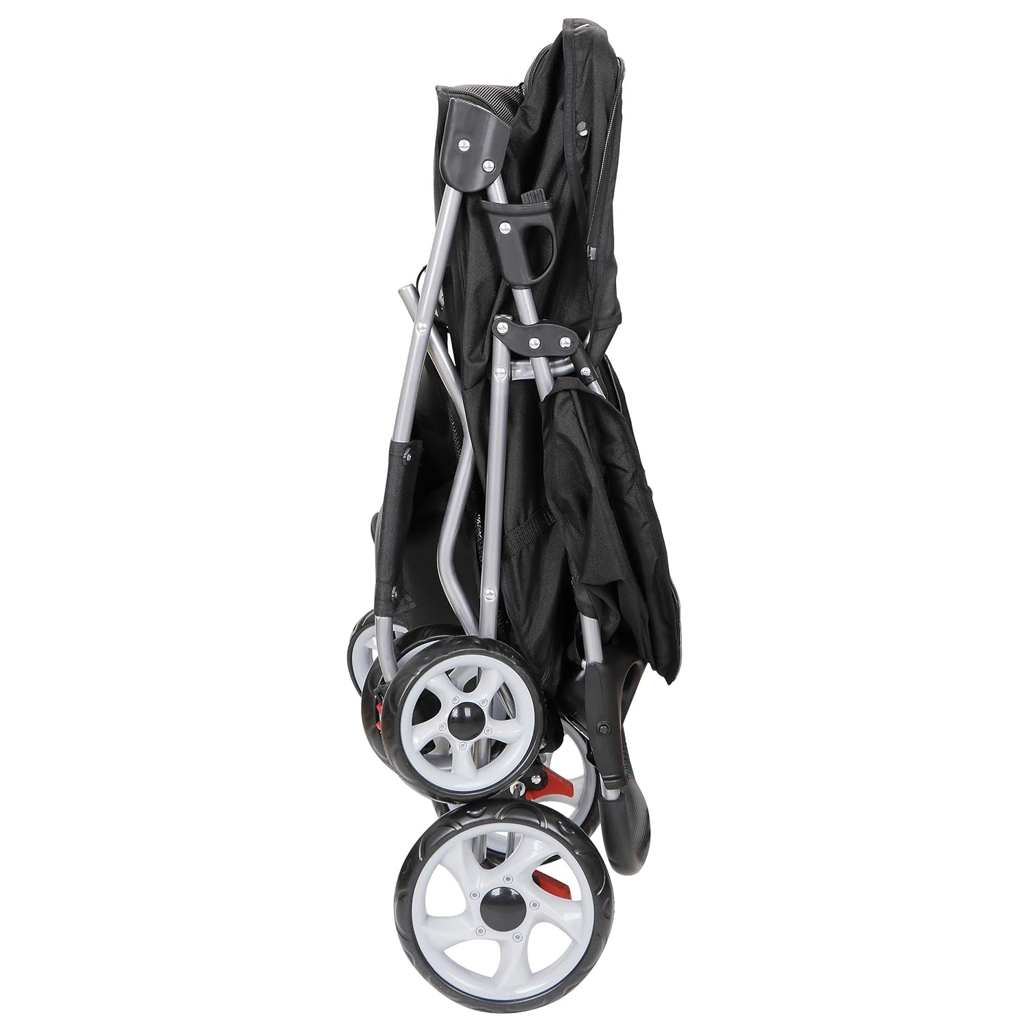 Foldable Pet Dog Stroller for Cats and Dog Four Wheels Carrier Strolling Cart with Weather Cover, Storage Basket + Cup Holder : Pet Supplies