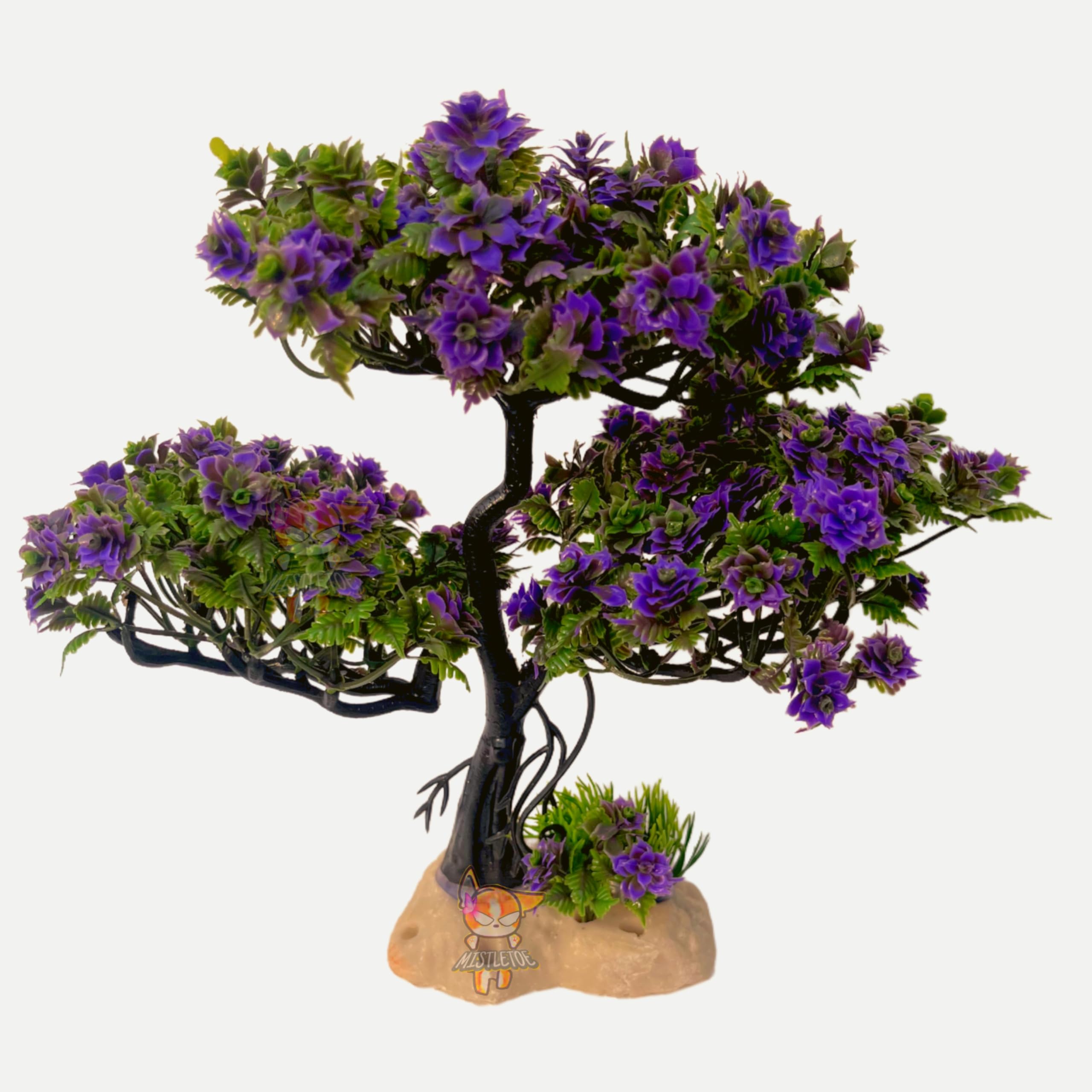 Mistletoe Natural Looking Artificial Plastic Aquarium Plastic Plants for Fish Tank Ornaments Freshwater & Saltwater Ornament Decorative Resin Base Artificial Plastic Plants (Lavender Bonsai) (B0CVF1V91Z) Amazon Price History, Amazon Price Tracker