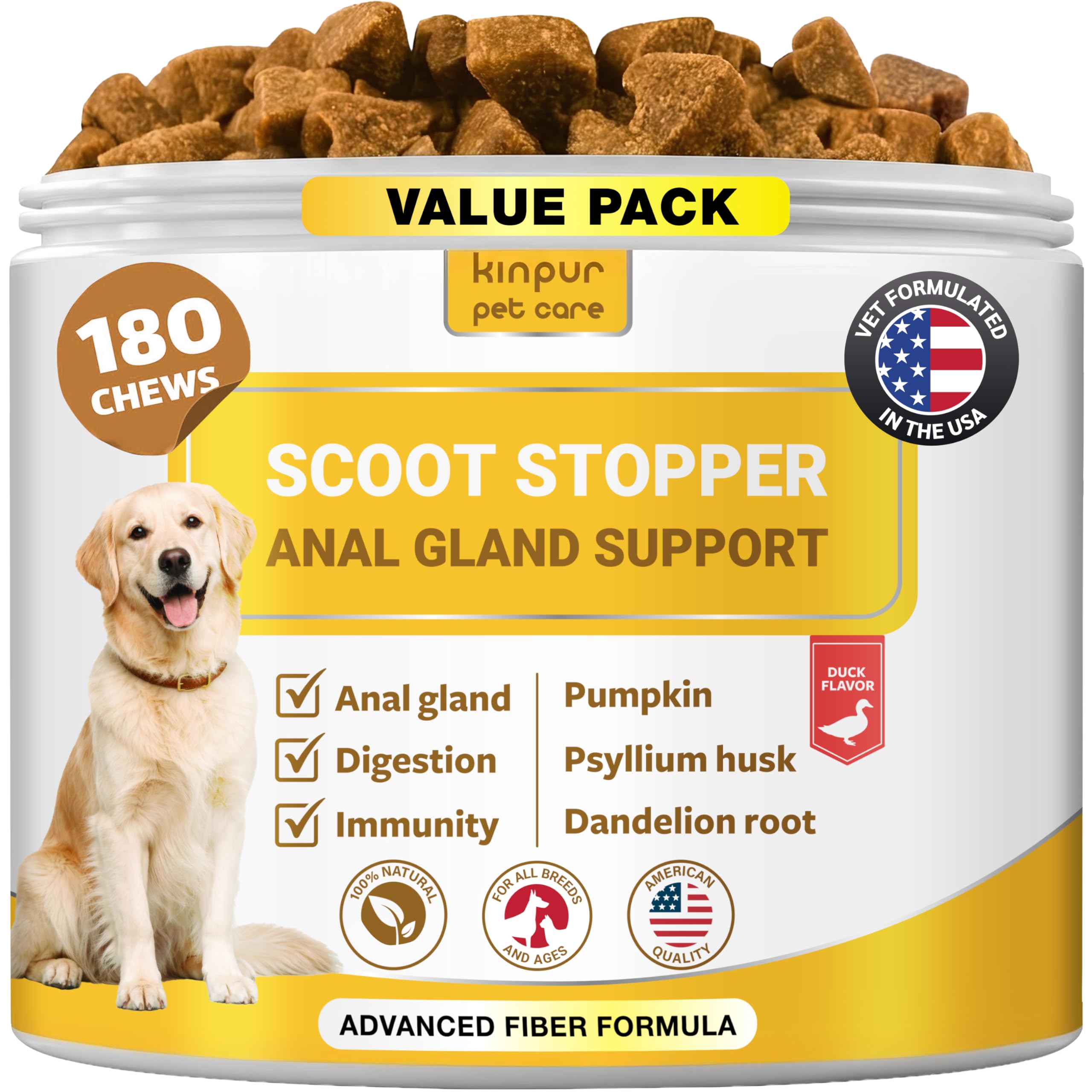 Amazon.com : Dog Anal Gland Chews – No Scoot for Dogs with Pumpkin