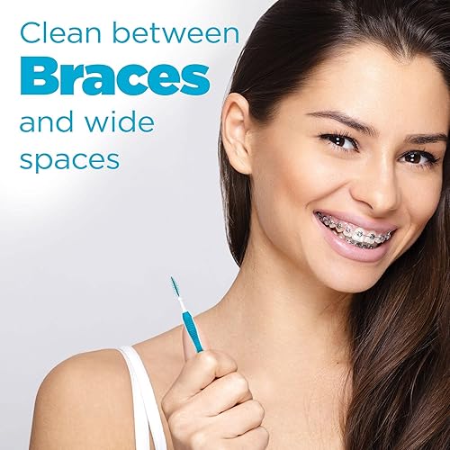 Miniatura 8 de Cepillos interdentales anchos, de cerdas suaves, para eliminar la placa y cuidar las encías, seguros para aparatos dentales, 10 unidades (6 paquetes)