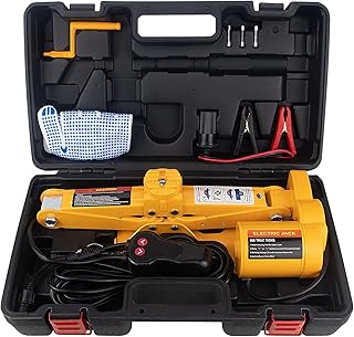 Simtamy Electric Car Jack 2 Ton 12V Electric Scissor Jack with Storage Box for Car SUV Tire Changes (Lifting rang: 4.72~1...