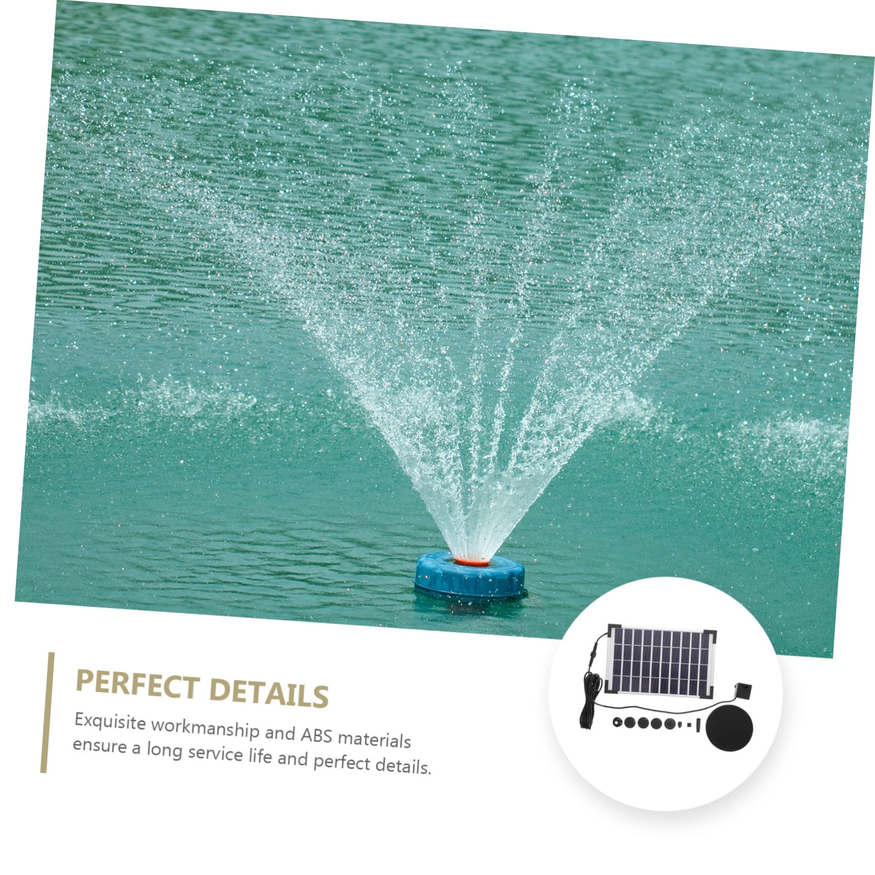 Yardwe Pompe Automatique - Pompe À Eau Avec 6 Arroseurs Pour Bassin De Jardin Alimentée Par Énergie Solaire Sans Électricité