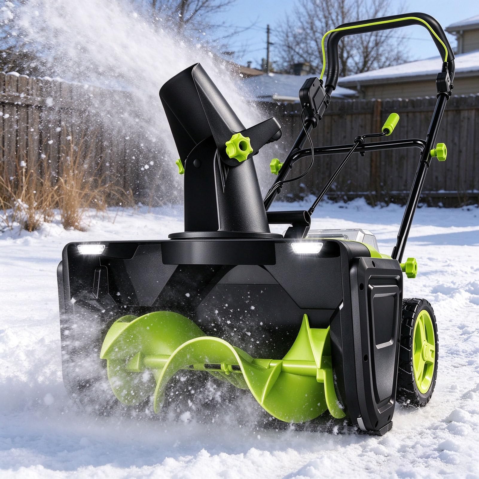 Souffleuse à Neige électrique sans Fil, 20 Pouces 4Batteries