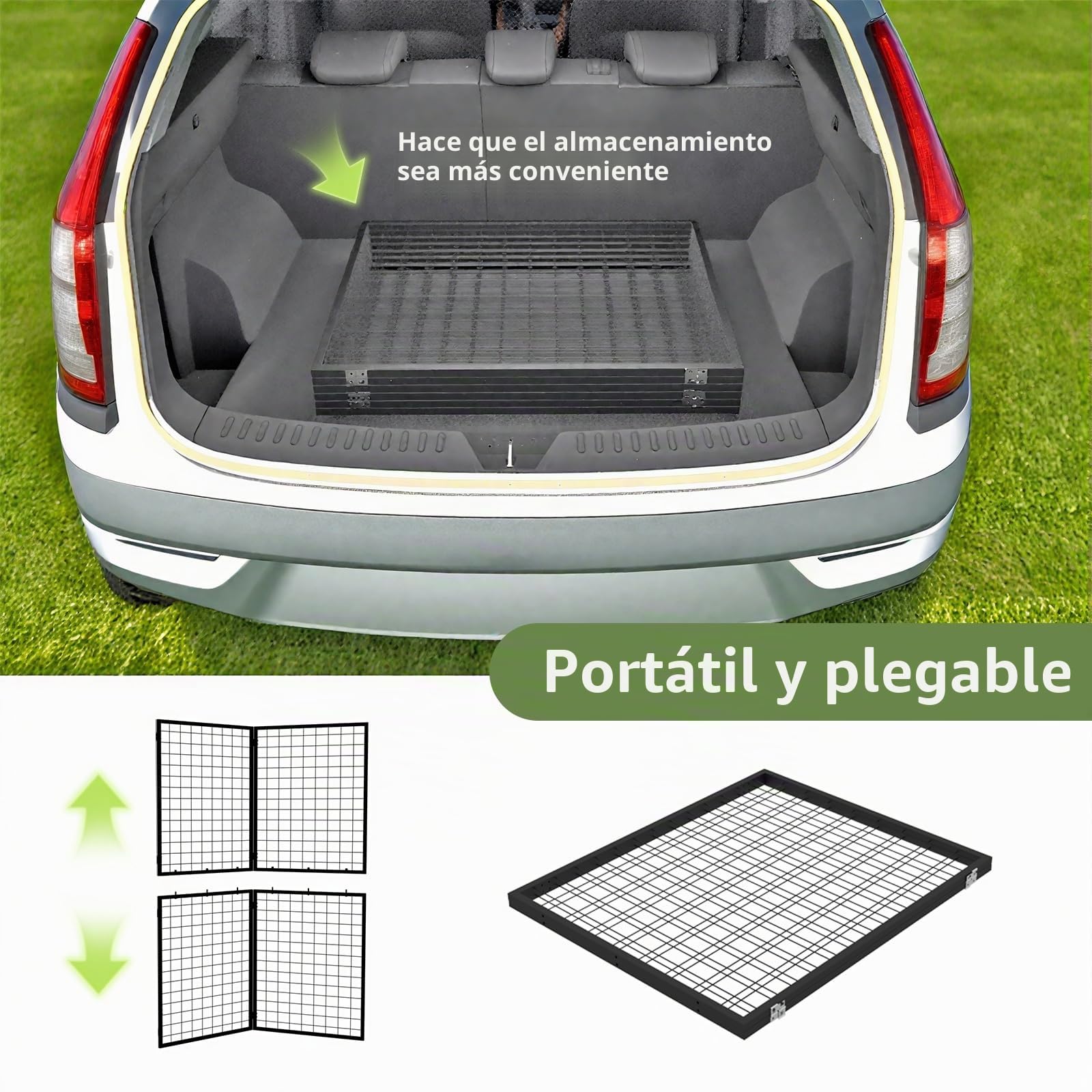 Panel de pantalla plegable de rejilla – Paneles de pared de rejilla de alambre resistentes de 2 x 5 pies para tienda minorista, feria, tienda emergente, exhibición versátil (paquete de 2