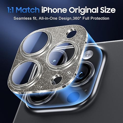 Miniatura 375 de UniqueMe [Paquete de 3 protectores de lente de cámara compatibles con iPhone 14 Pro Max/iPhone 14 Pro, vidrio templado, [compatible con fundas]