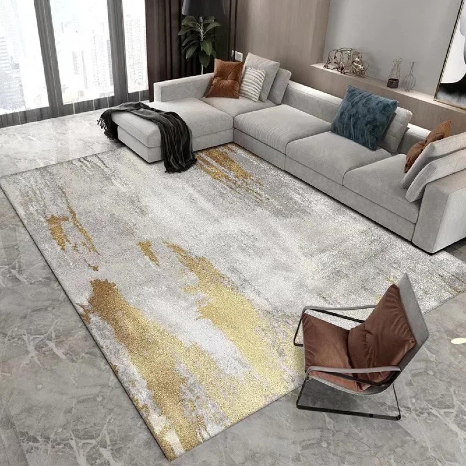 Tapis de chevet doux 120x170cm avec grand tapis antidérapant chambre