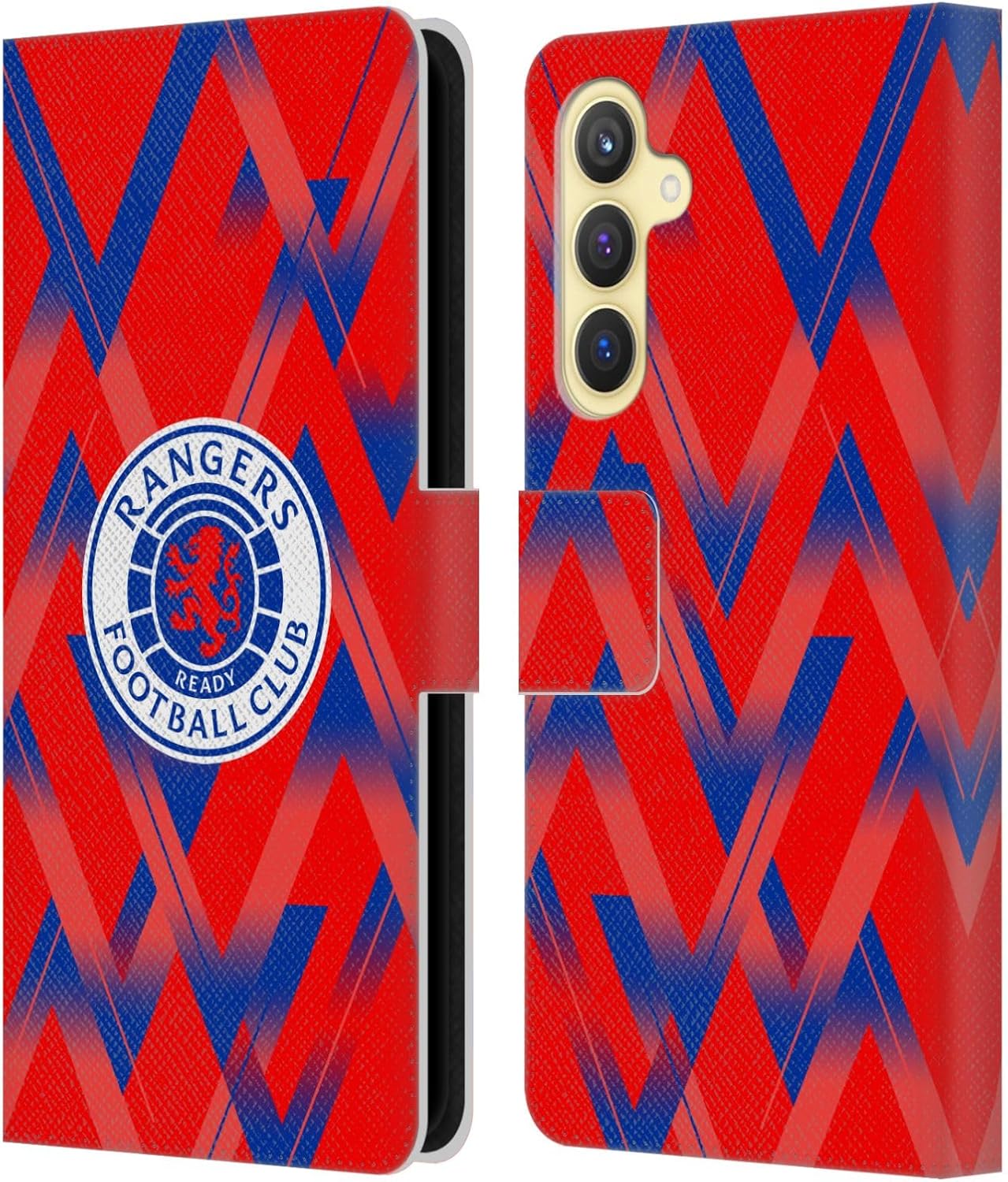 Head Case Designs Officially Licensed Rangers FC Fourth 2023/24 Kit Leather Wallet Case Compatible with Samsung Galaxy S23 FE 5G