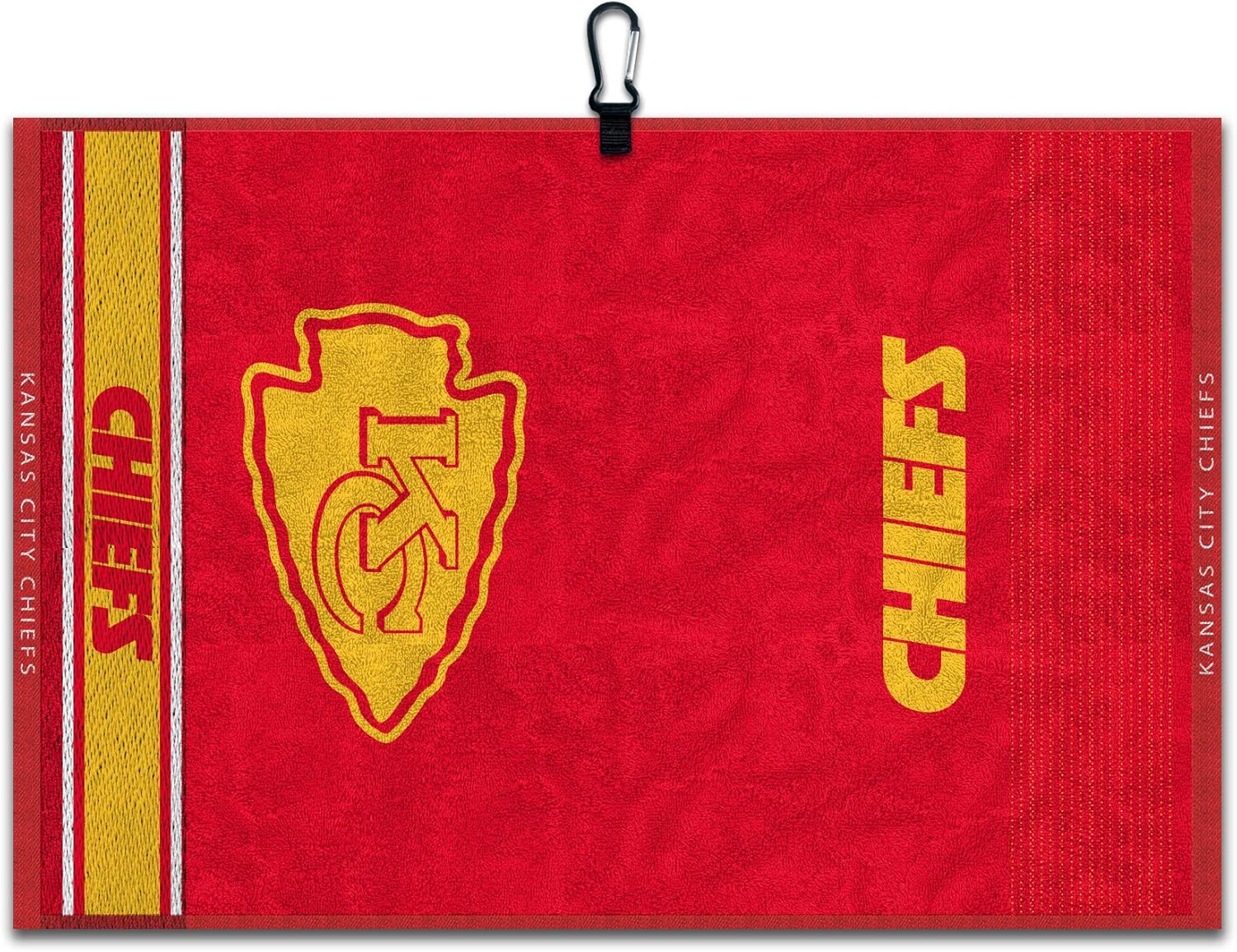Team Effort Kansas City Chiefs Face/Club Jacquard Golf Towel 24.00" x 16.00"