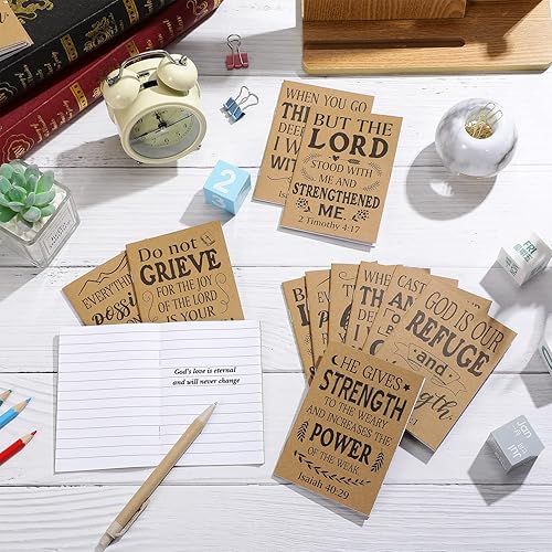 Miniatura 5 de 24 cuadernos de versículos bíblicos religiosos motivacionales, diario de bolsillo pequeño, bloc de notas inspiradoras, cuadernos de escritura