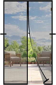 Magnetic Screen Door, Fits 36 x 82 DoorScreen Size 38 x 83, Black