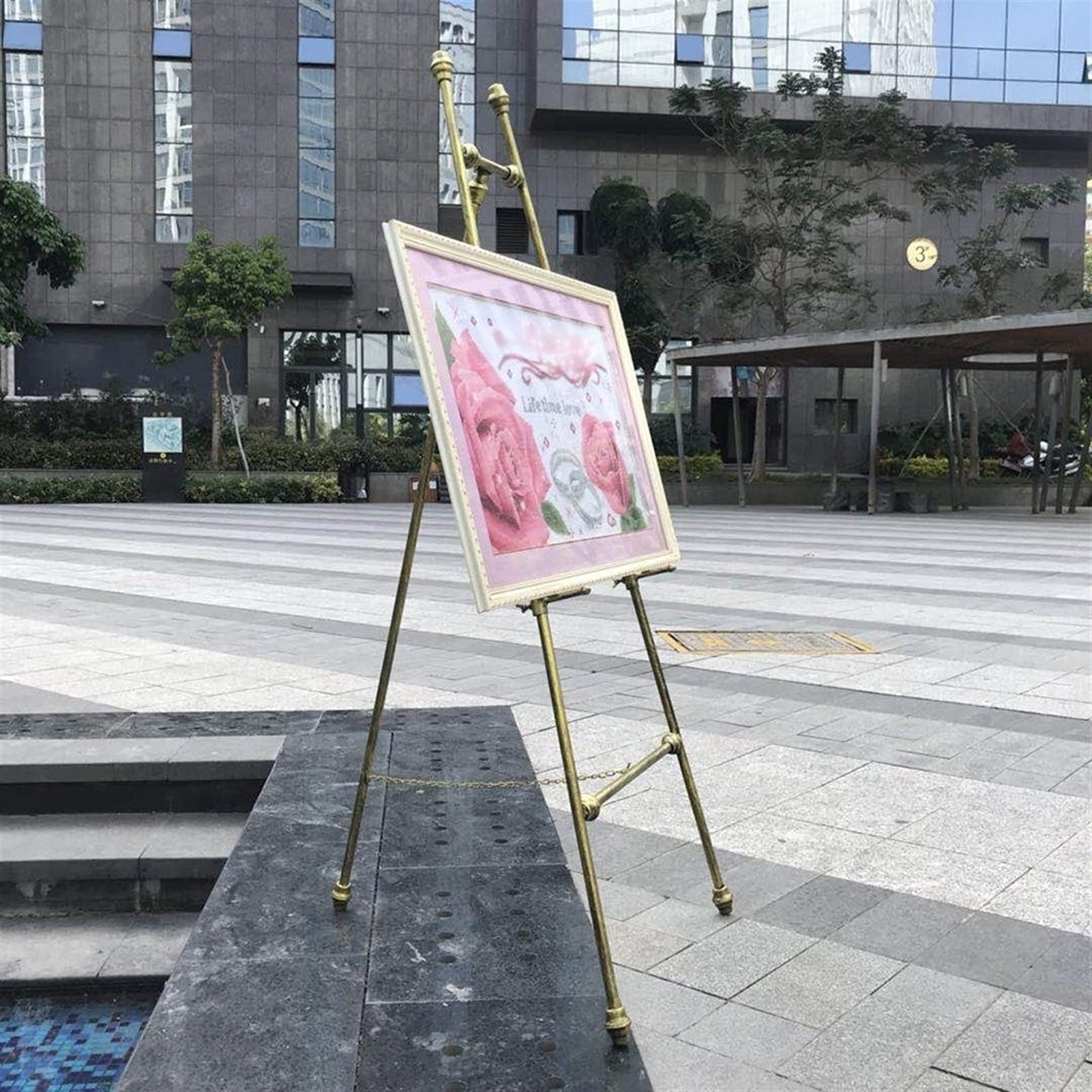 Soporte de Letrero de Bienvenida para Bodas, Soporte de exhibición de Carteles para sitios de Eventos de Fiestas de cumpleaños, Soporte de Publicidad de Hierro Retro para Eventos al Aire Libre