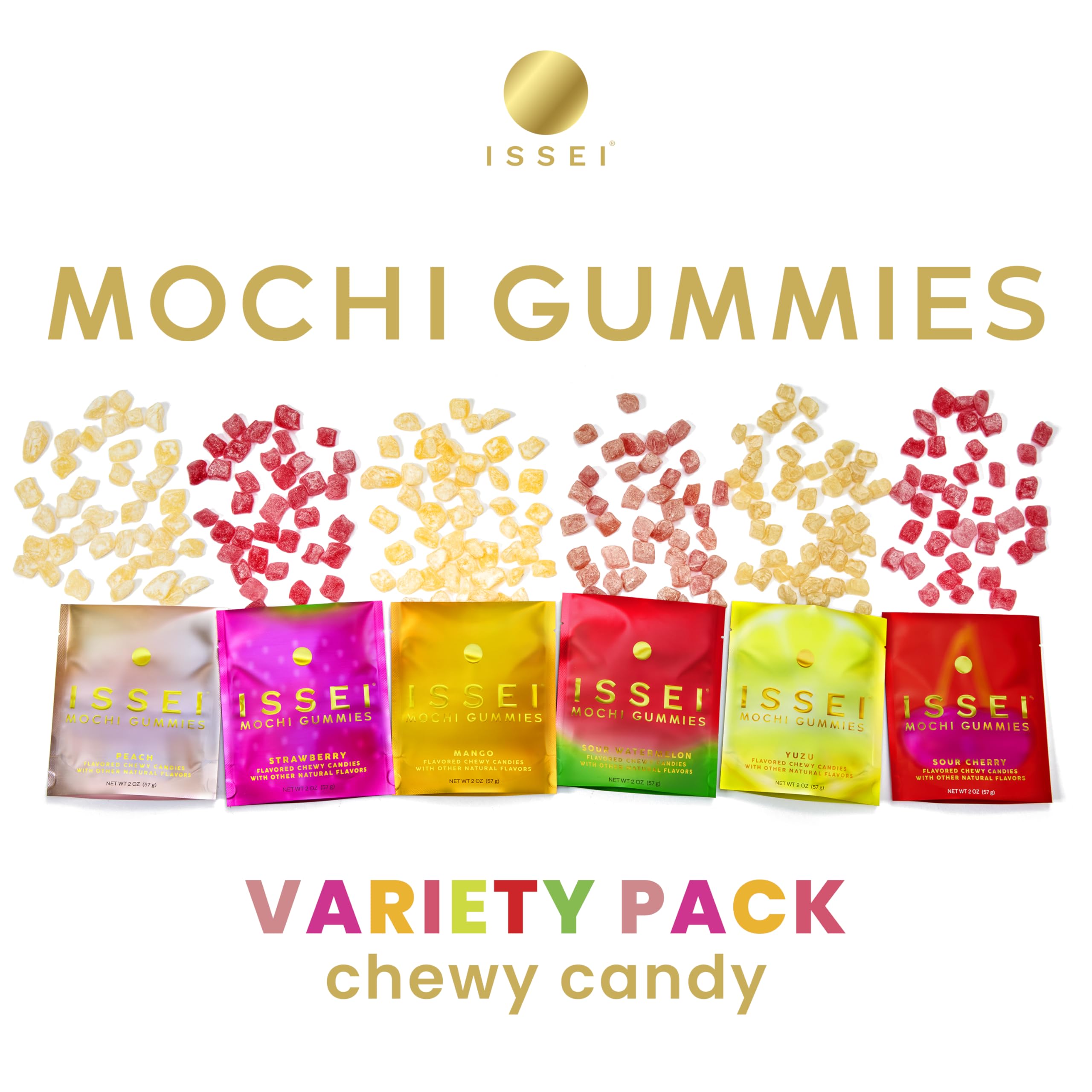 【美品】一誠　issei　3タイプ　7個 Amazon.com : ISSEI Mochi Gummies Variety Pack| Dye-Free Candy with