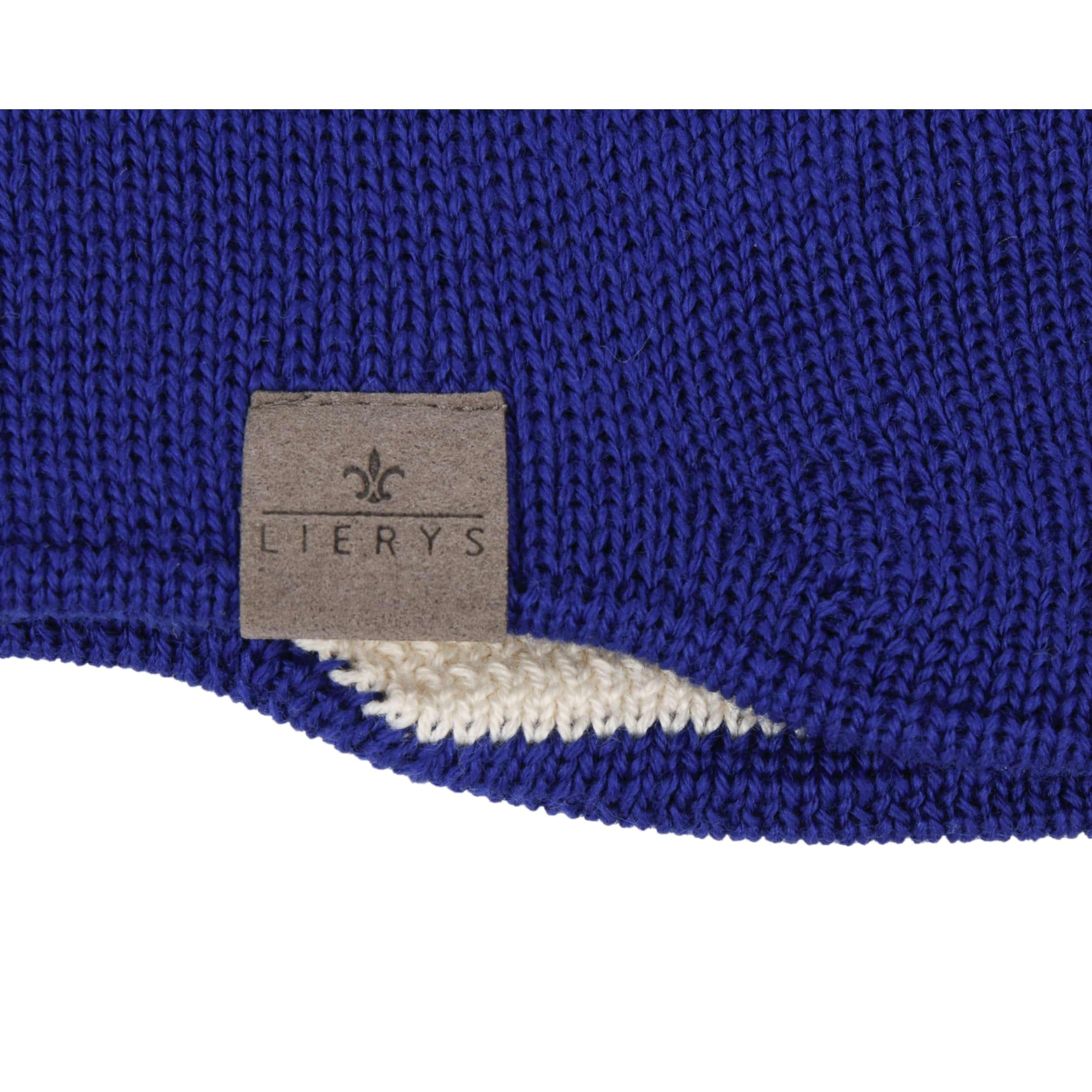 Lierys Cinta para la Cabeza Fine Merino Mujer/Hombre/Niños (Ancho 7,5-10 cm) - Fabricada en Alemania - Con lana merina - Orejeras forradas con algodón - Talla única (53-60 cm)