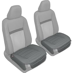 Cubre Asientos Auto Drive Motor Trend Fundas de Asiento para Autos, camionetas, SUV, Paquete de 2 Fundas de Asiento Acolchadas de Piel sintética con Bolsillos de Almacenamiento, Funda de Asiento Interior