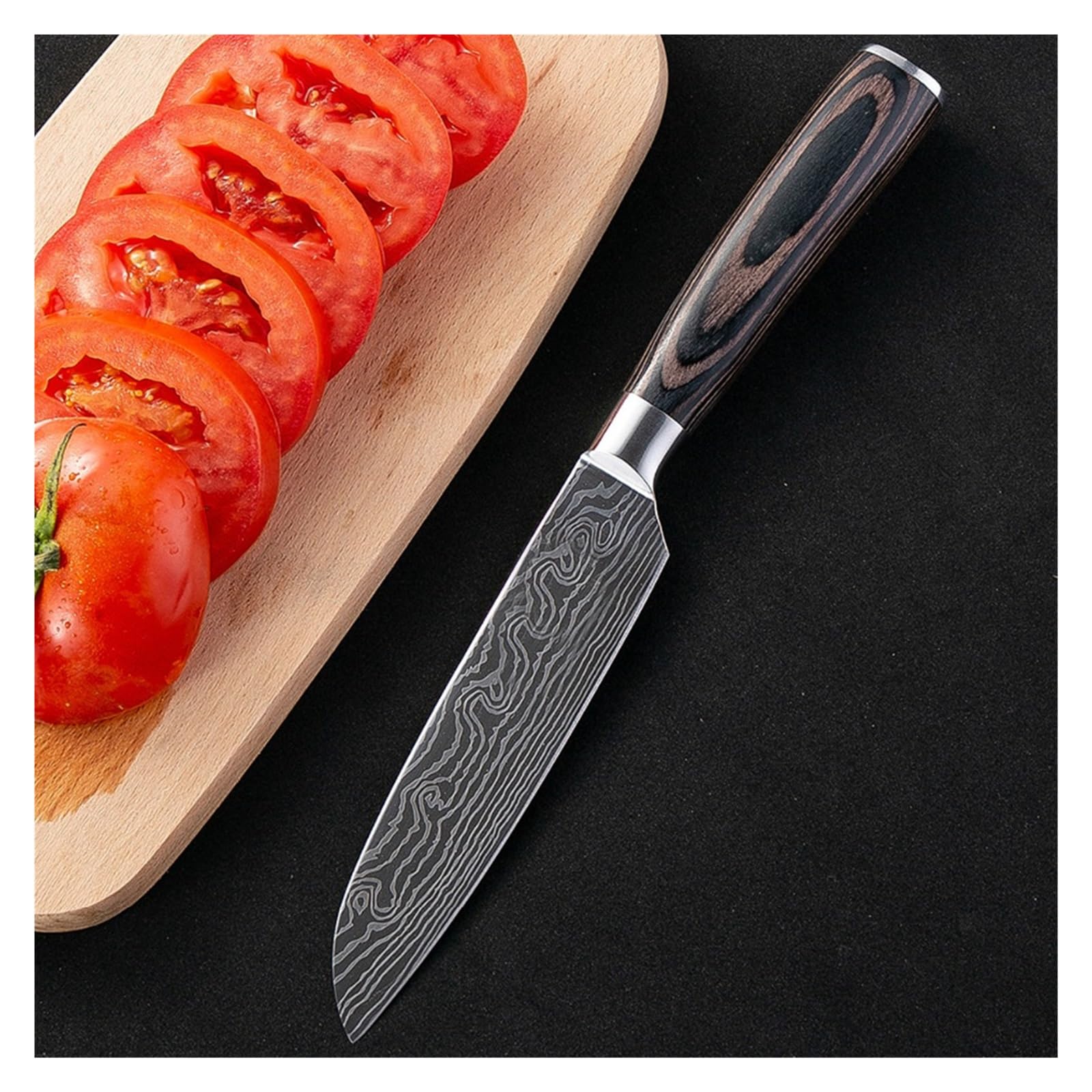 Stainless Steel 5 Inch Japanese Santoku Kitchen Knife