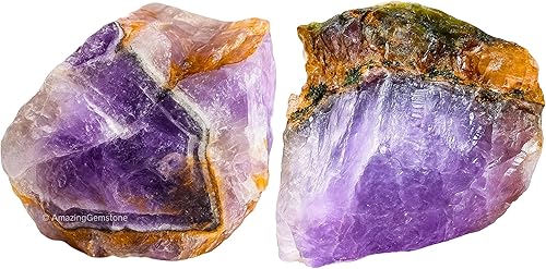 Miniatura 46 de Amazing Gemstone Cristales crudos de angelita y piedras curativas, rocas naturales para pulir, piedras y cristales crudos de bricolaje, 2 piezas