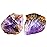 Amazing Gemstone Amethyst Chevron Raw Crystals and Healing Stones, Natural Rocks for Tumbling - DIY Raw Stones and Crystals, 2 Pieces