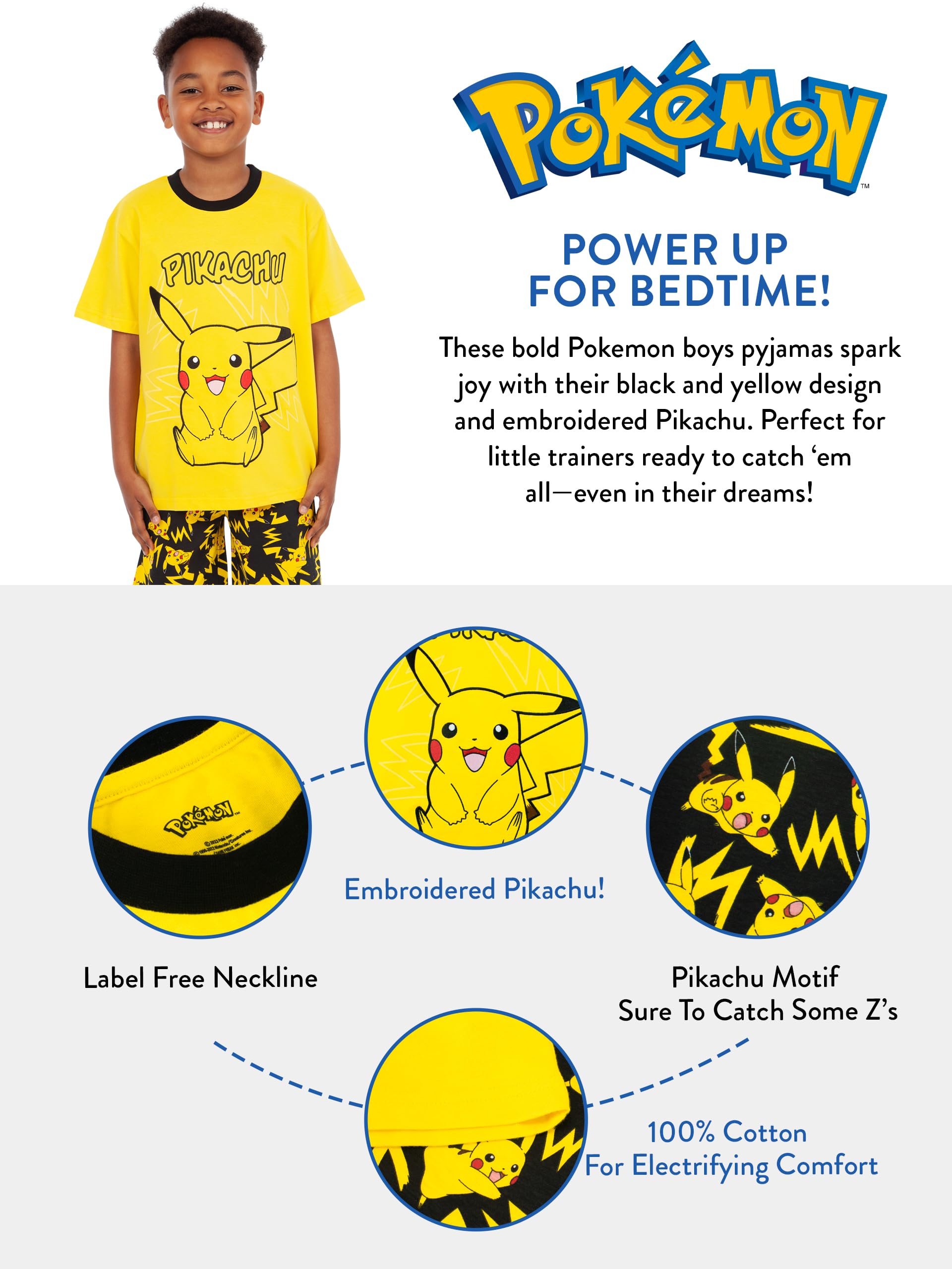 Pokemon Pigiama Bambino Pikachu Years