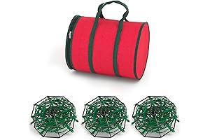 Christmas Light Storage Zipper Carrying Bag - Perfect for Holiday Lights Organization