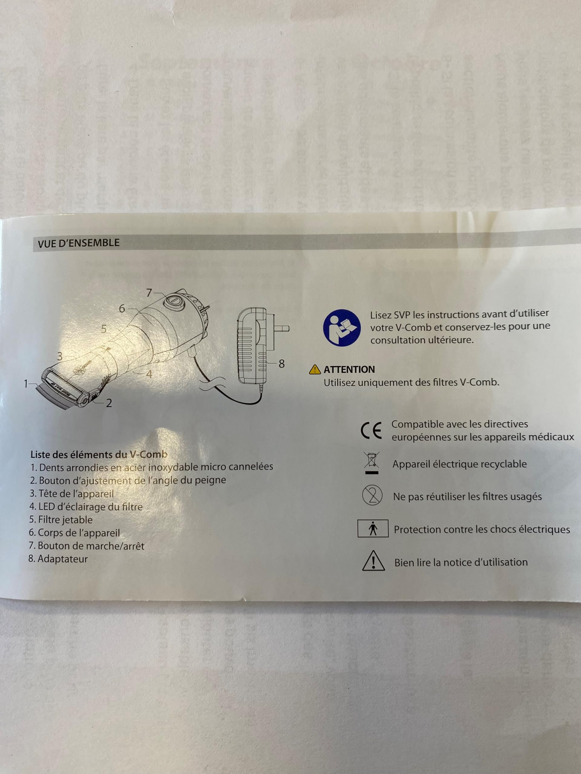 Licetec électrique Peigne à Poux - sans produits chimiques ( avec 4 filtres inclus) | Sans Produits Chimiques, 4 Filtres Inclus