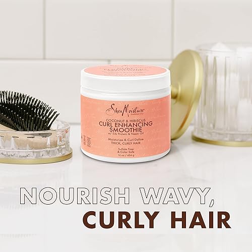 Miniatura 4 de Productos para el cabello rizado de karité batido de coco e hibisco que mejora el rizo con manteca de karité sin sulfatos crema para el cabello sin