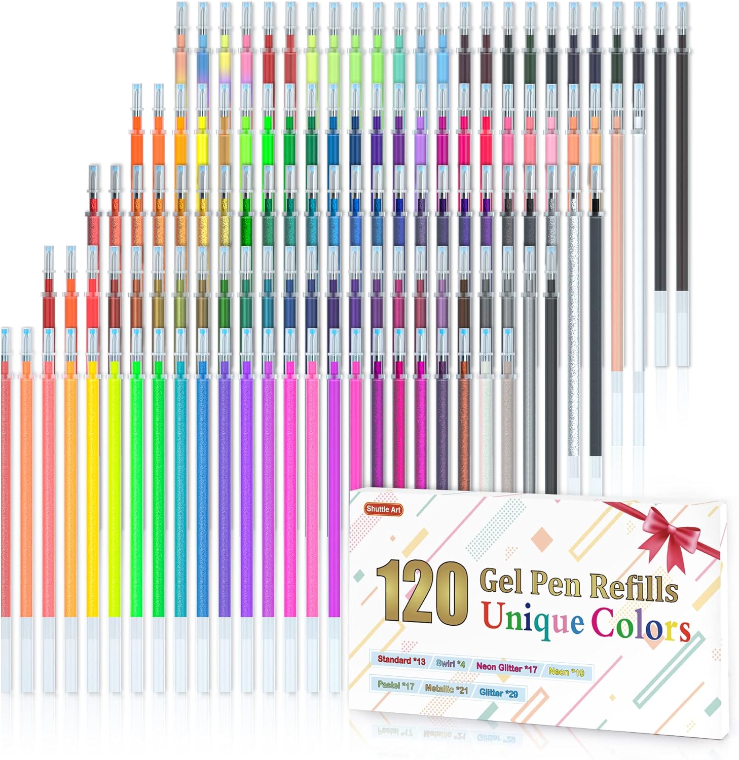 Shuttle Art Gel Pen Refills, 120 Colors (No Duplicates) Gel Pen Refills