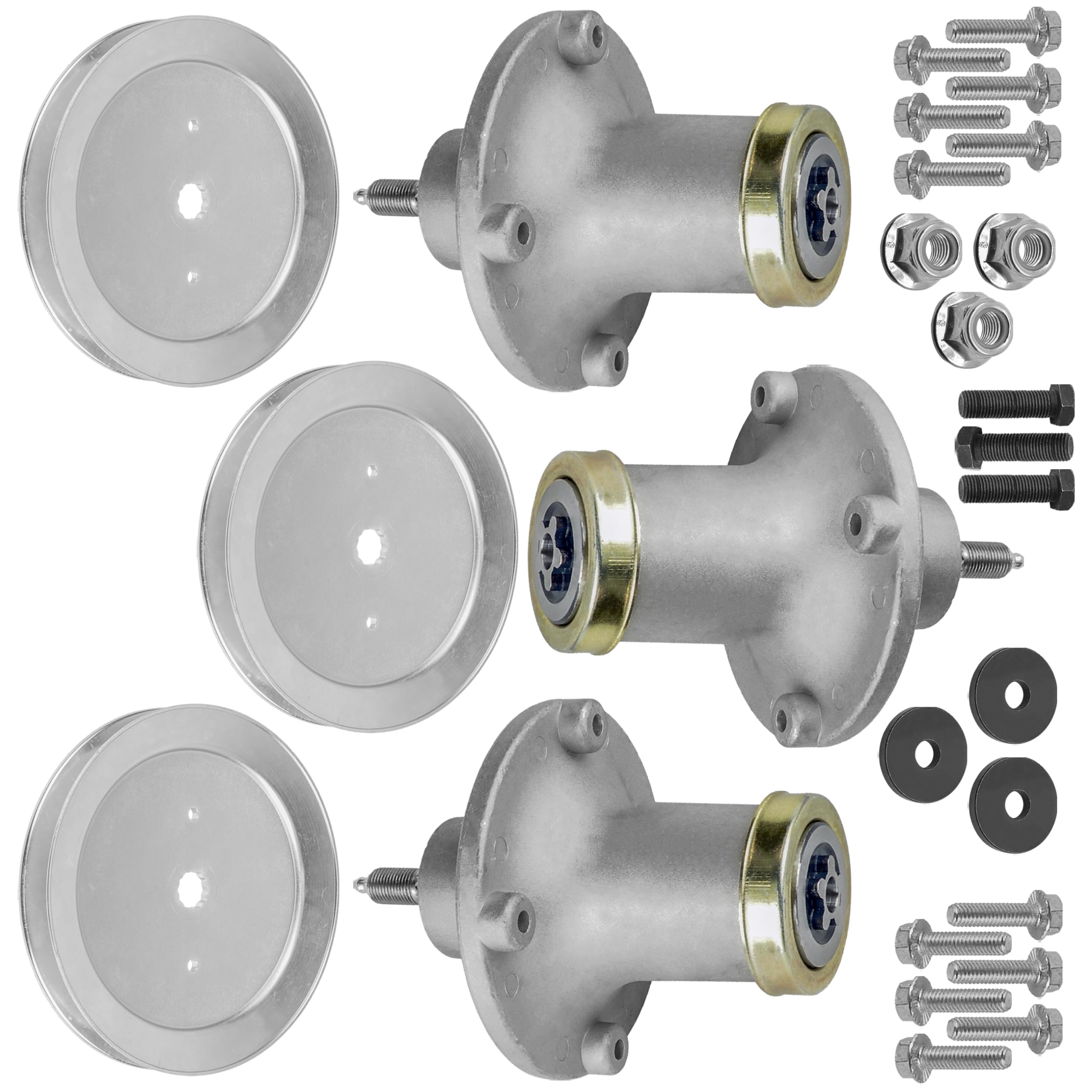 Amazon.com : Caltric 3 x Spindle Assembly with Pulley Compatible