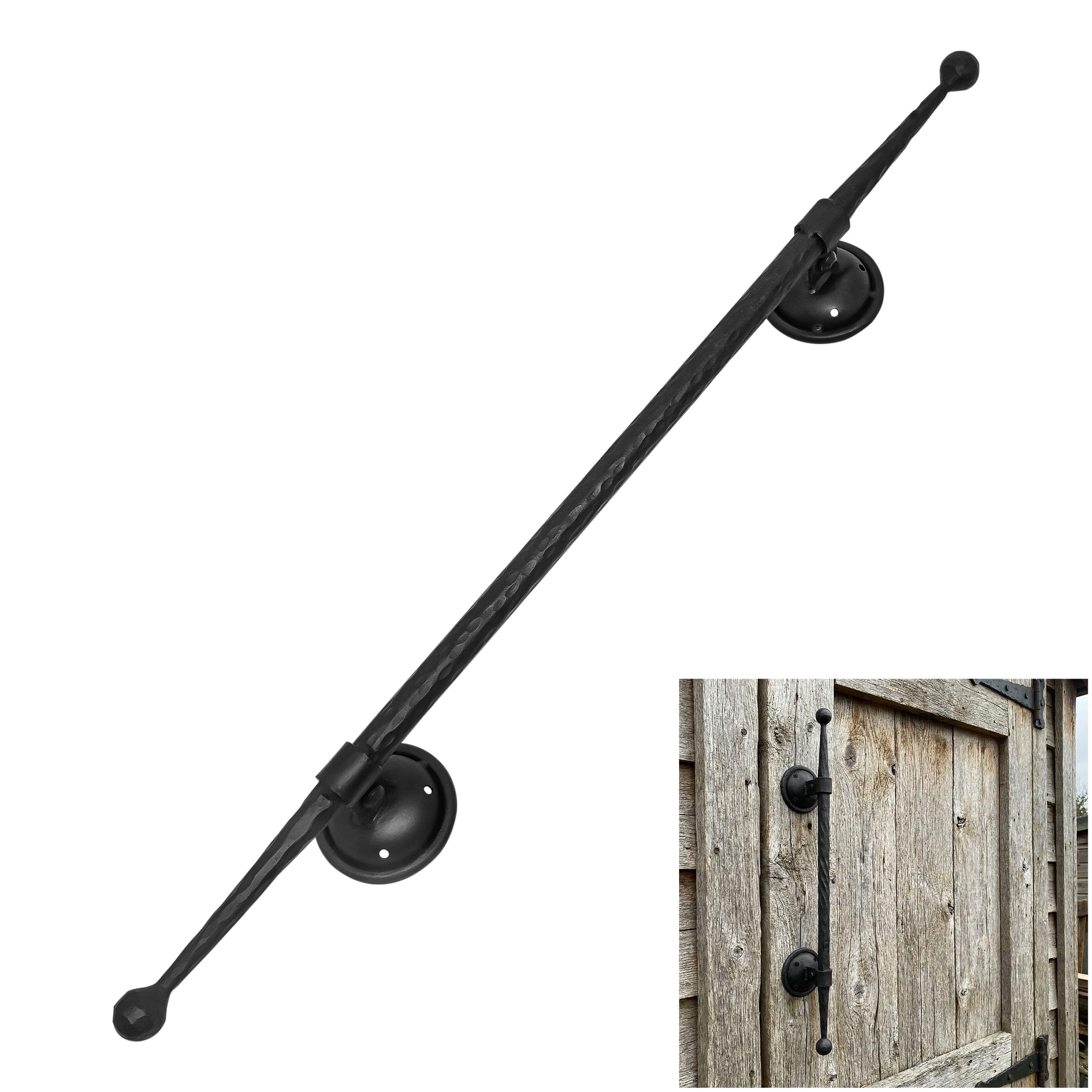 SaKeGa Mystic Colonial Cast Iron Medieval Door Handle – Solid Handforged Antique Pull for Castle, Gate, or Heavy Doors – Vintage Black Iron Hardware — image 1
