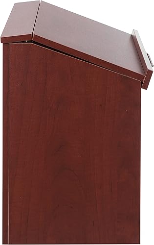 Miniatura 6 de Basicwise Podio portátil de mesa plegable, para iglesia, escuela, oficina u hogar, cereza