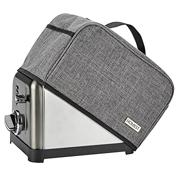 HOMEST Toaster Dust Cover with Pockets Compatible with Cuisinart 2 Slice Toaster, Can Hold Jam Spreader K