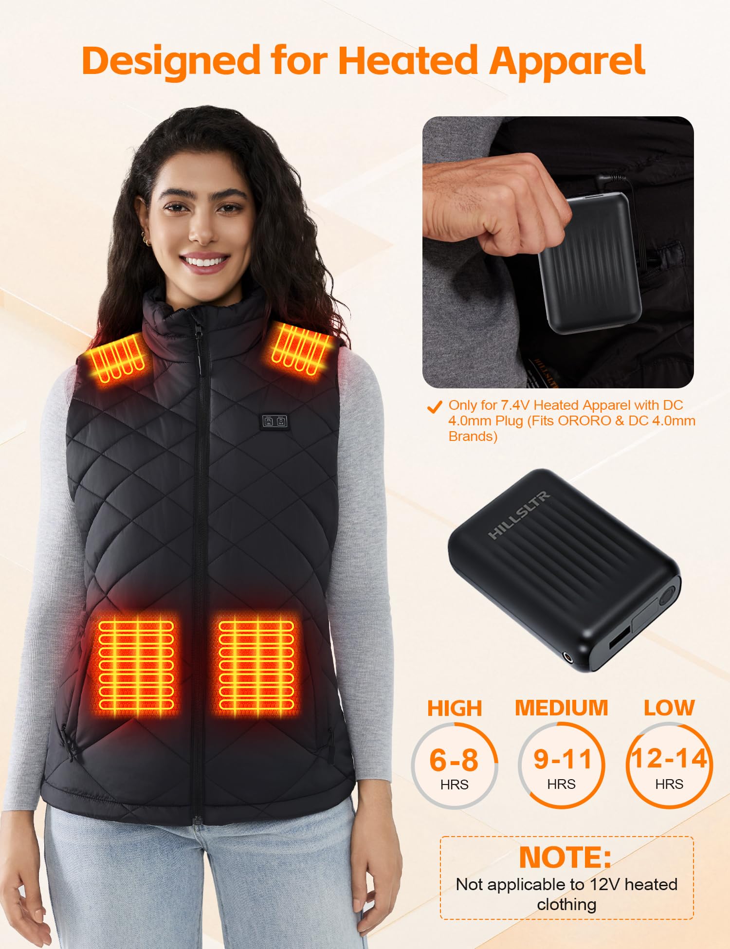 Amazon.com: HILLSLTR 18400mAh Heated Vest Battery Pack - 7.4V DC