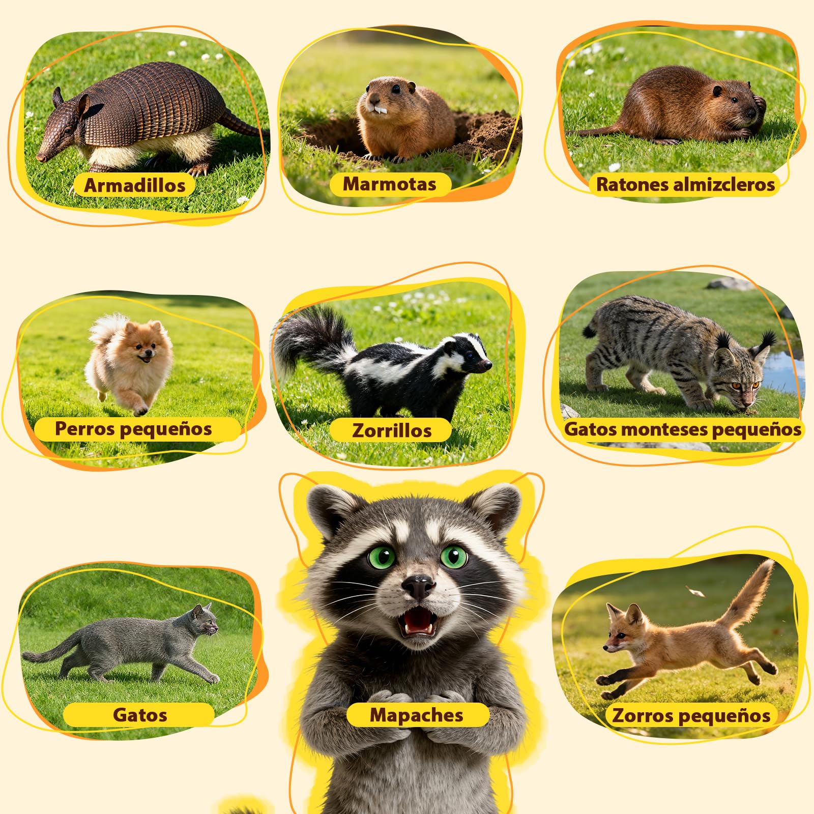 Jaula Plegable para la Captura de Animales 95×31×36 cm | Jaulas para la captura de animales vivos, aptas para mapaches, gatos callejeros, cachorros de coyote y cachorros de zorro