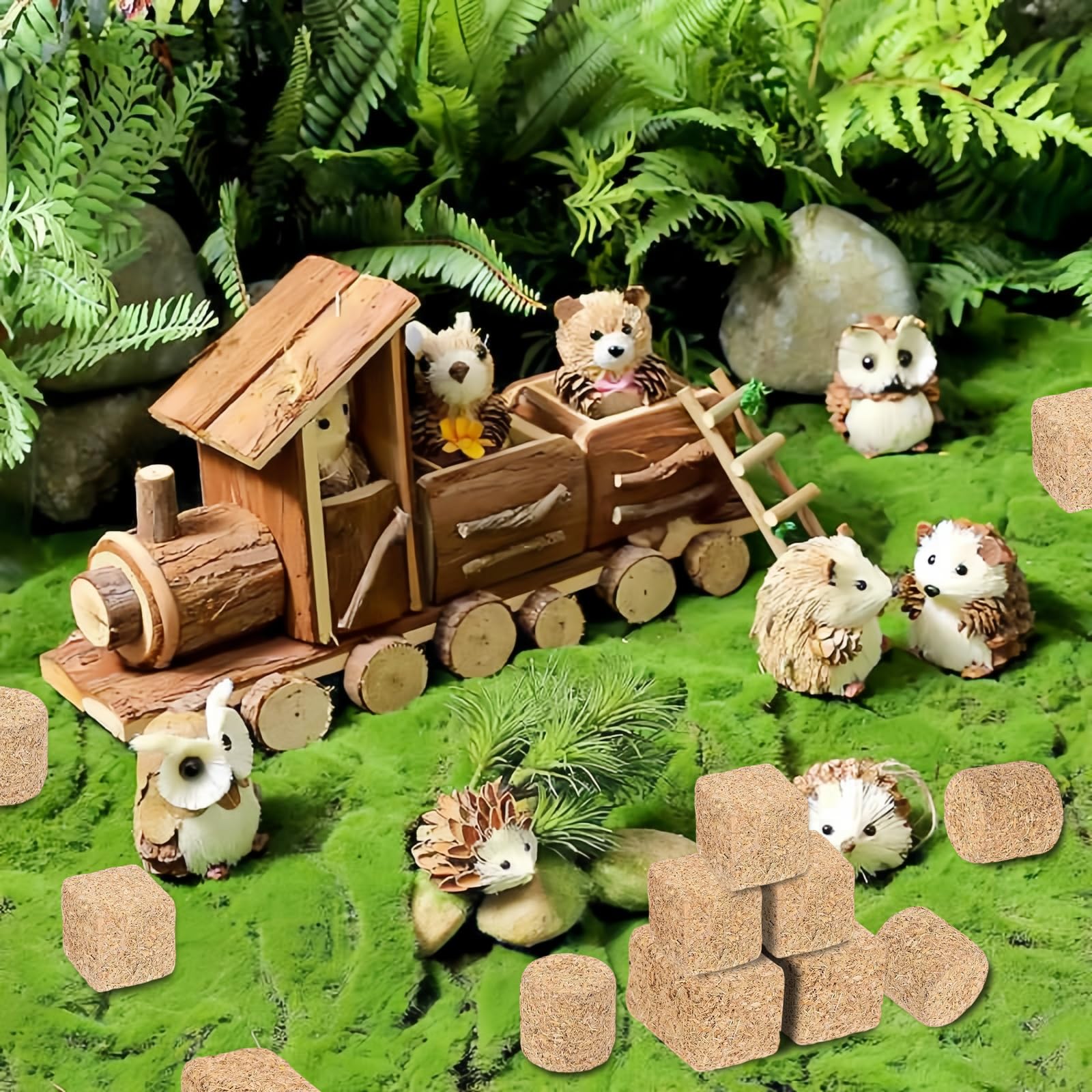HhBdy Toy Hay Bales 12Pcs Haystack Decorations Model Bales of Hay for Decorating Autumn Miniature Figurine Fake Hay for Mini House Decoration Garden Decoration Diy Autumn Harvest Craft - Image 4