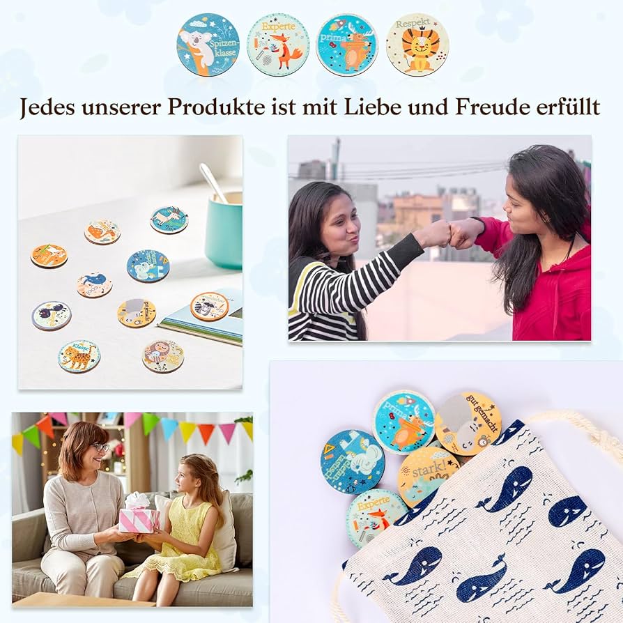 TZQFROCE Wooden Lucky Charm Small Courage Gift Wooden Lucky Charm Wooden For Colleagues Educator School Exam Children, Wood