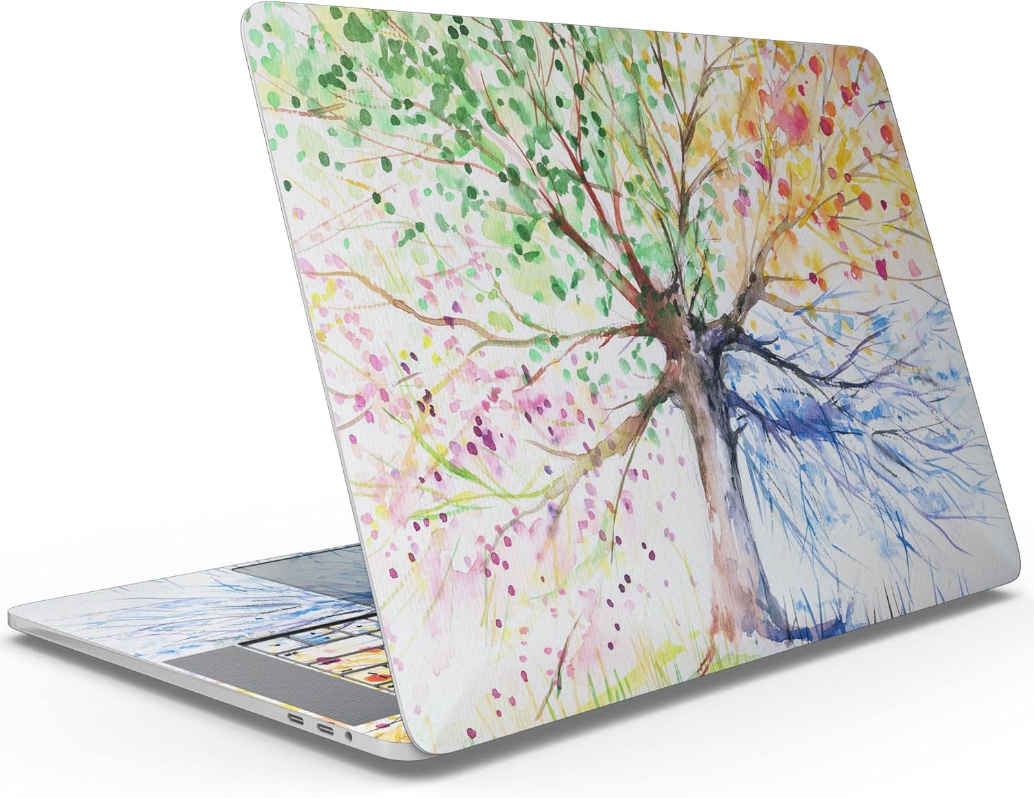 DesignSkinz - Watercolor Vivid Tree - Full-Body Wrap Protective Decal Skin Kit Compatible with MacBook 16" Pro M1 (A2485)