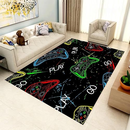 VHOMES Alfombra de juegos para habitación de niños, impresión 3D, antideslizante, tapete para habitación de niños, tapete para habitación de niños,
