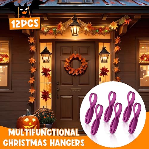 Miniatura 59 de 12 piezas de guirnalda de Navidad para manto de cuerda, organizador de cables para electrodomésticos, organizador autoadhesivo de silicona adhesiva