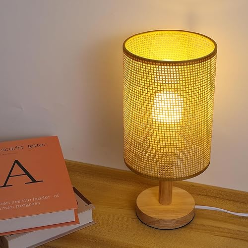 Miniatura 6 de DOITOOL Pantalla de ratán de 1.7 in de diámetro, pantalla de lámpara única para lámparas de mesa