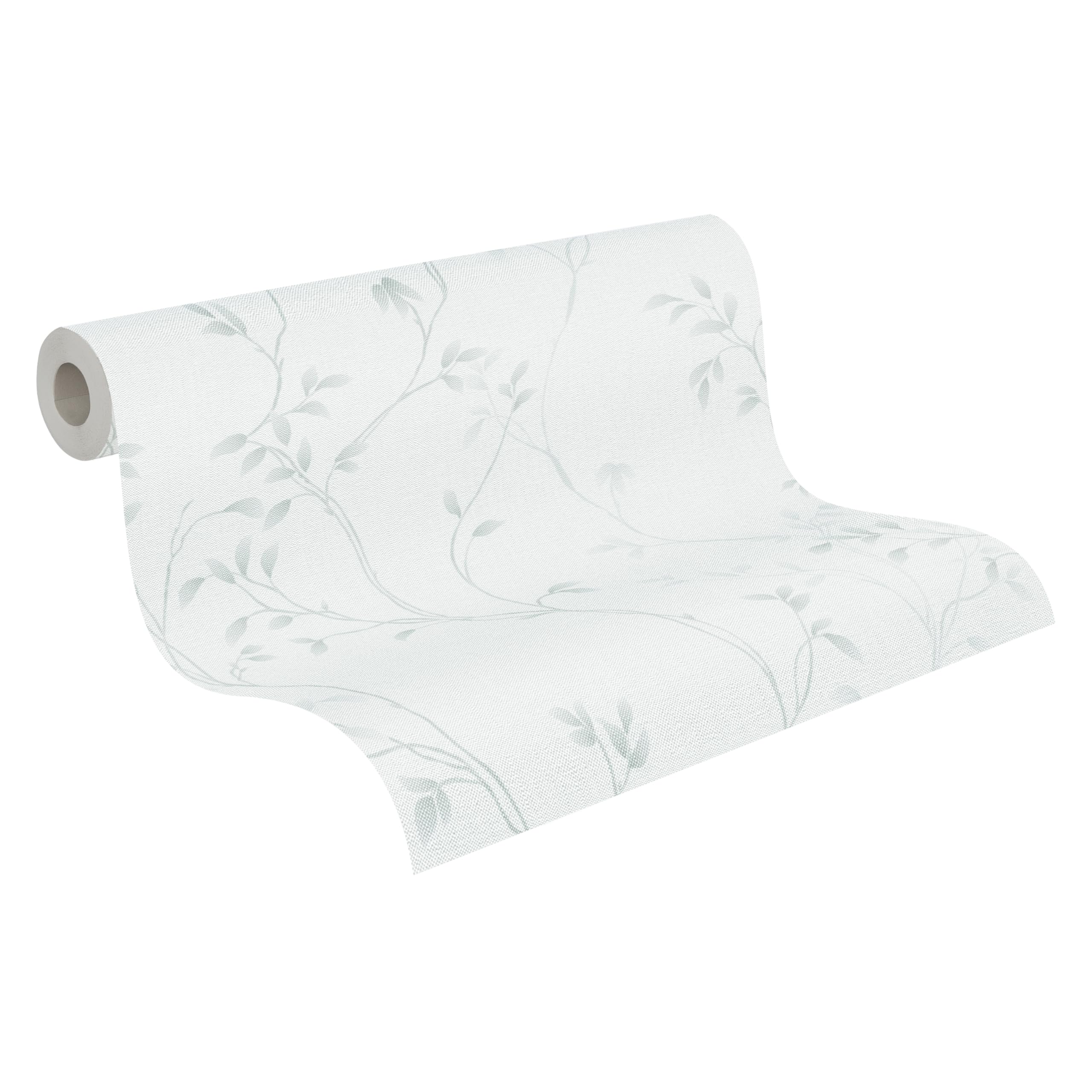 A.S. Création Pure Elegance Vliestapete - Florale Blumenranken In Grau, Made In Germany