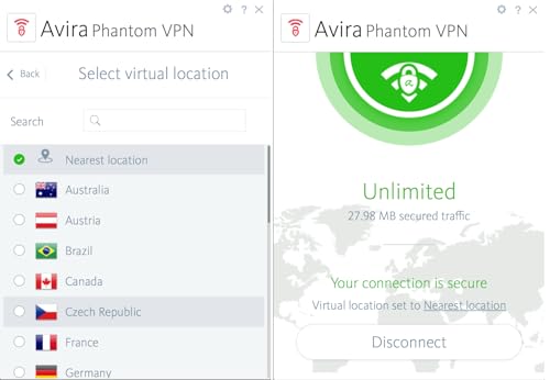 Avira Phantom Vpn Pro 2018 | 1 User | 1 Year Unlimited [Online Code] #TOP3