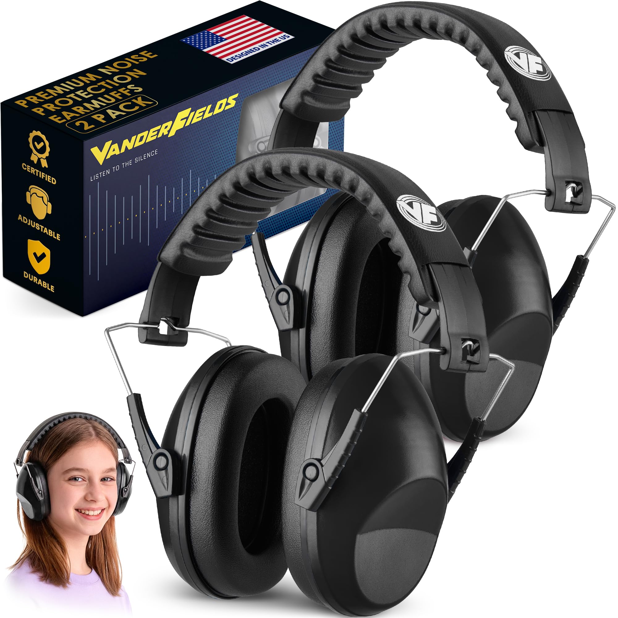 Kids Noise Canceling Headphones - 31 dB (2K Hz) - Ear Protection Earmuffs