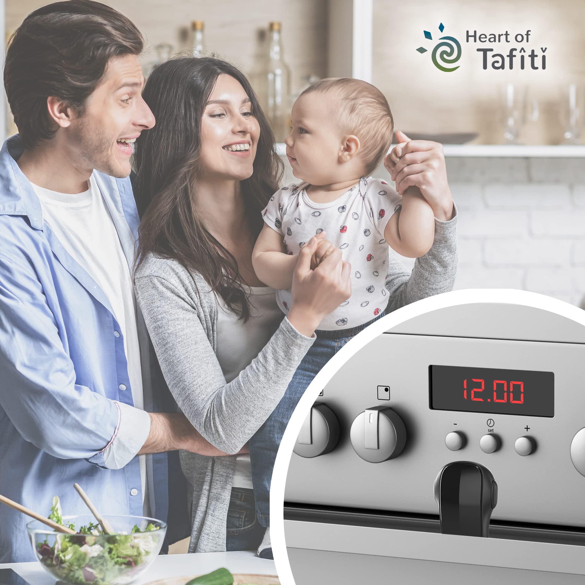 Blocco Sicurezza Forno Bambini - 2 Pezzi Con Adesivo Termoresistente, Doppio Pulsante, Facile Montaggio - Foto 11