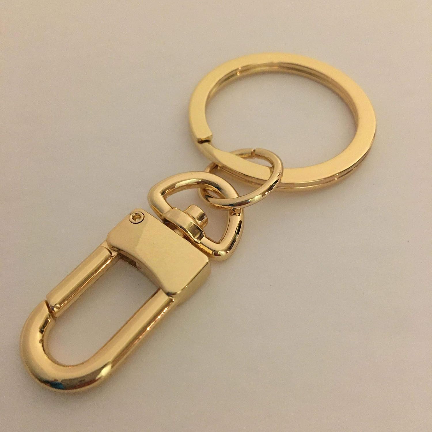 NEXT FASHION Purse Key Charm Key Ring Clasp Gold Tone For Handbag & Purse
