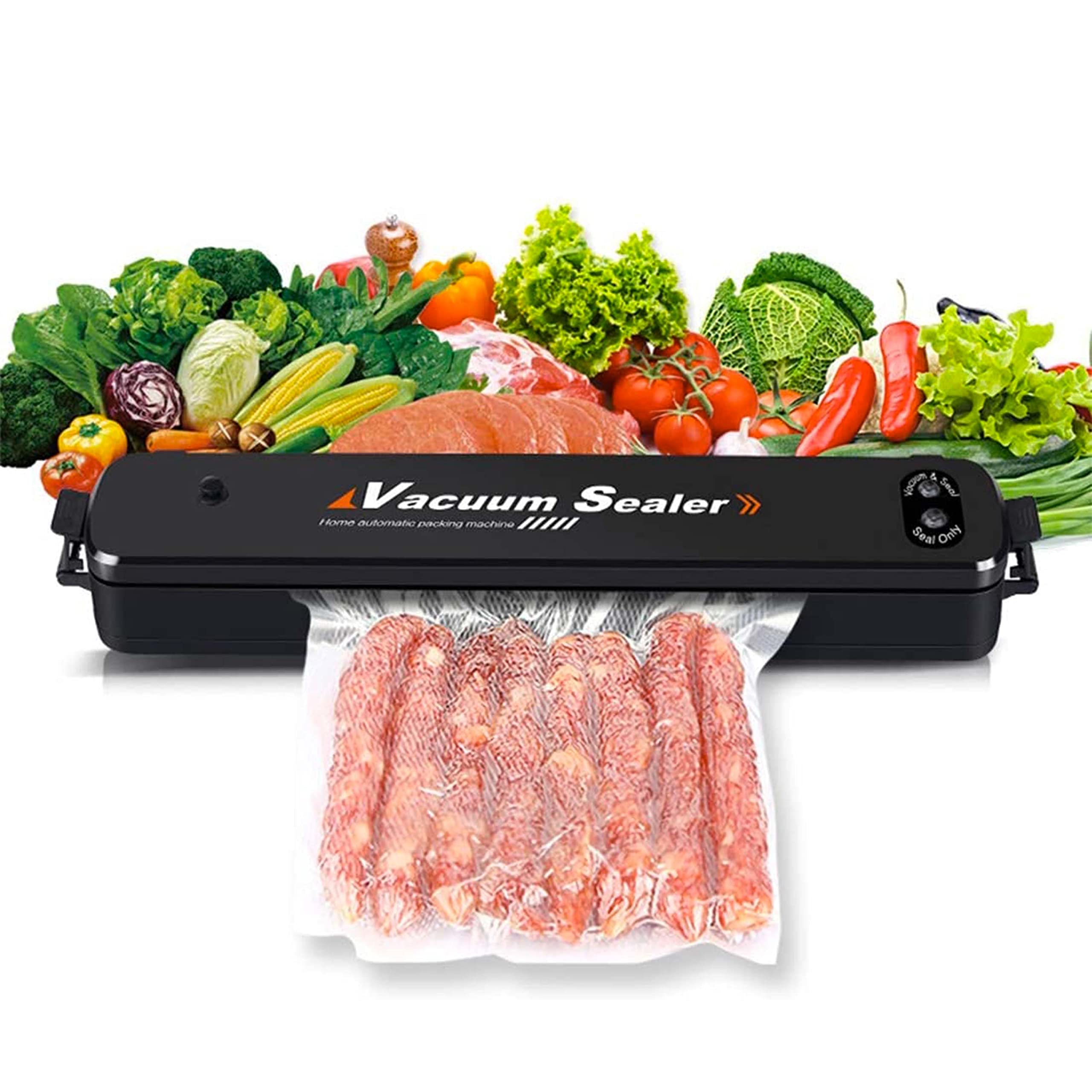 Machine d'emballage sous vide alimentaire, un bouton d'évacuation automatique + fonction d'étanchéité machine de conservation, adaptée pour la viande, les œufs, les légumes, le stockage de fruits