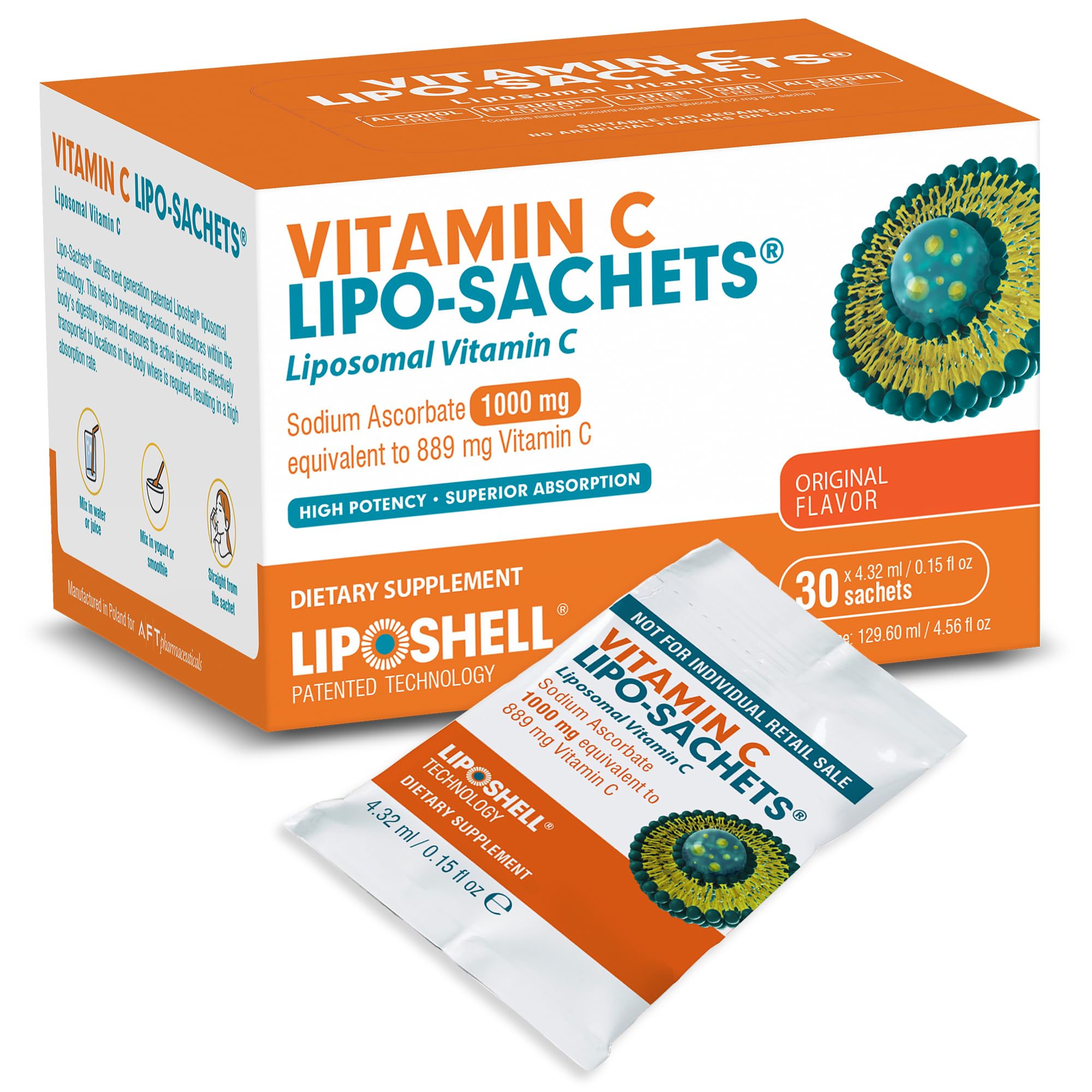 Amazon.com: AFT Pharmaceuticals Lipo-Sachets Liposomal Vitamin C