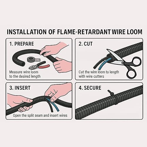 Miniatura 9 de Tubería de alambre, de polipropileno, resistente al fuego. Para vehículos o maquinaria, Negro