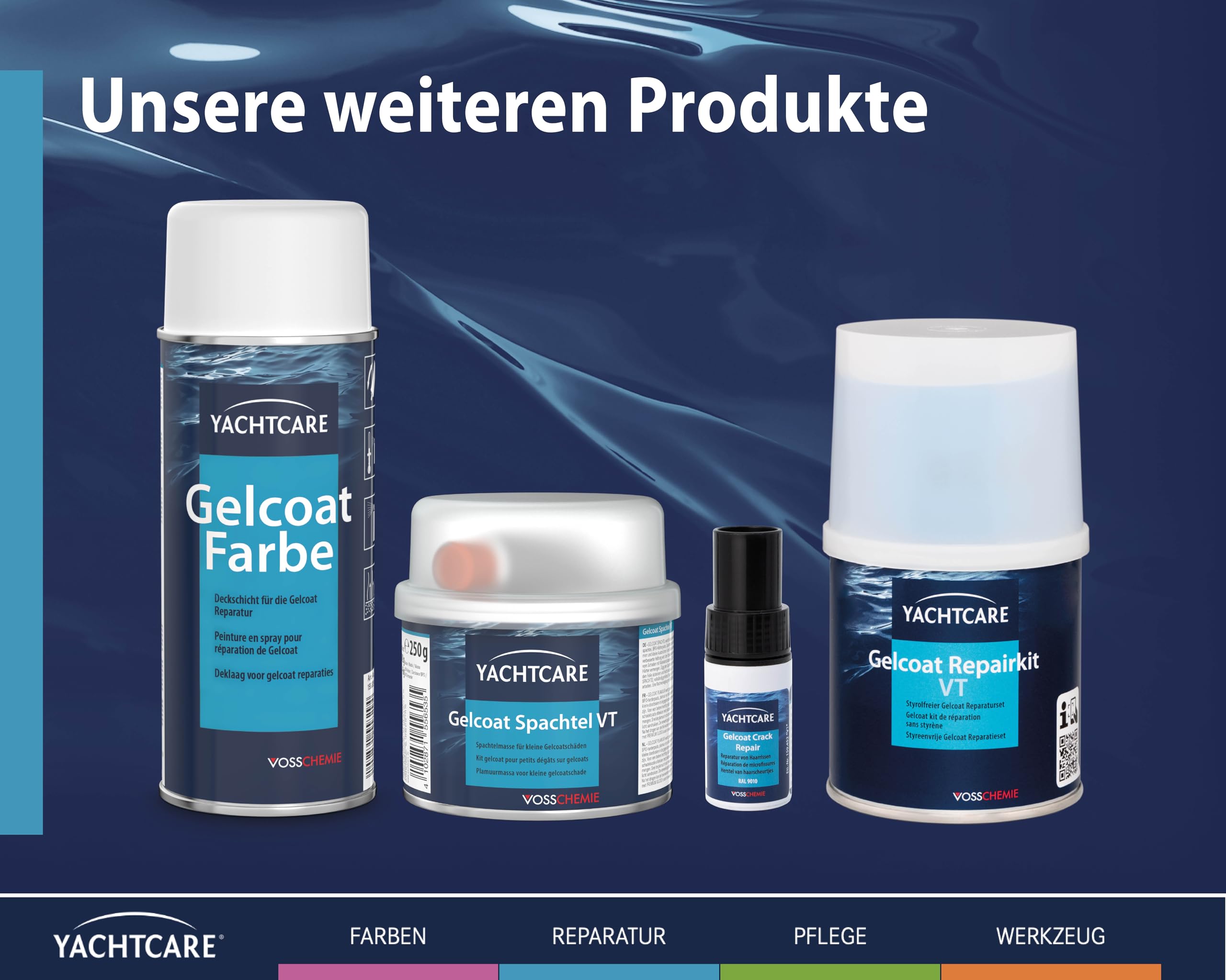 Yachtcare Gelcoat Repair Kit Vt Ral 9001 Réparation Unisexe, 200g