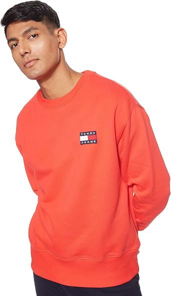 Amazon.com: Sudadera Tommy Jeans Badge Rojo para Hombre, XL : Ropa, Zapatos  y Joyería