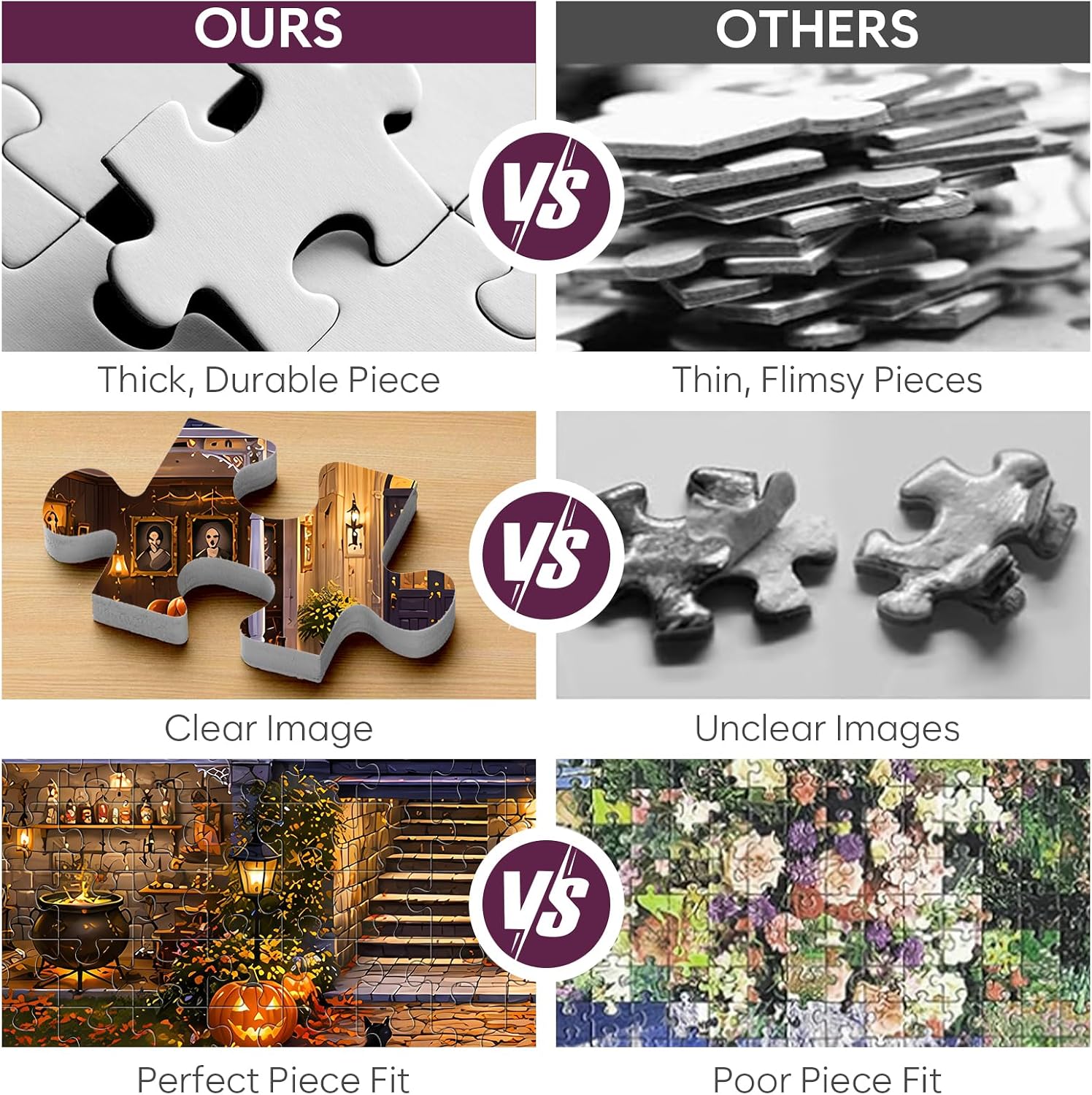 500 Piece Halloween Jigsaw Puzzle for Adults, Haunted House Fall Puzzle image 3