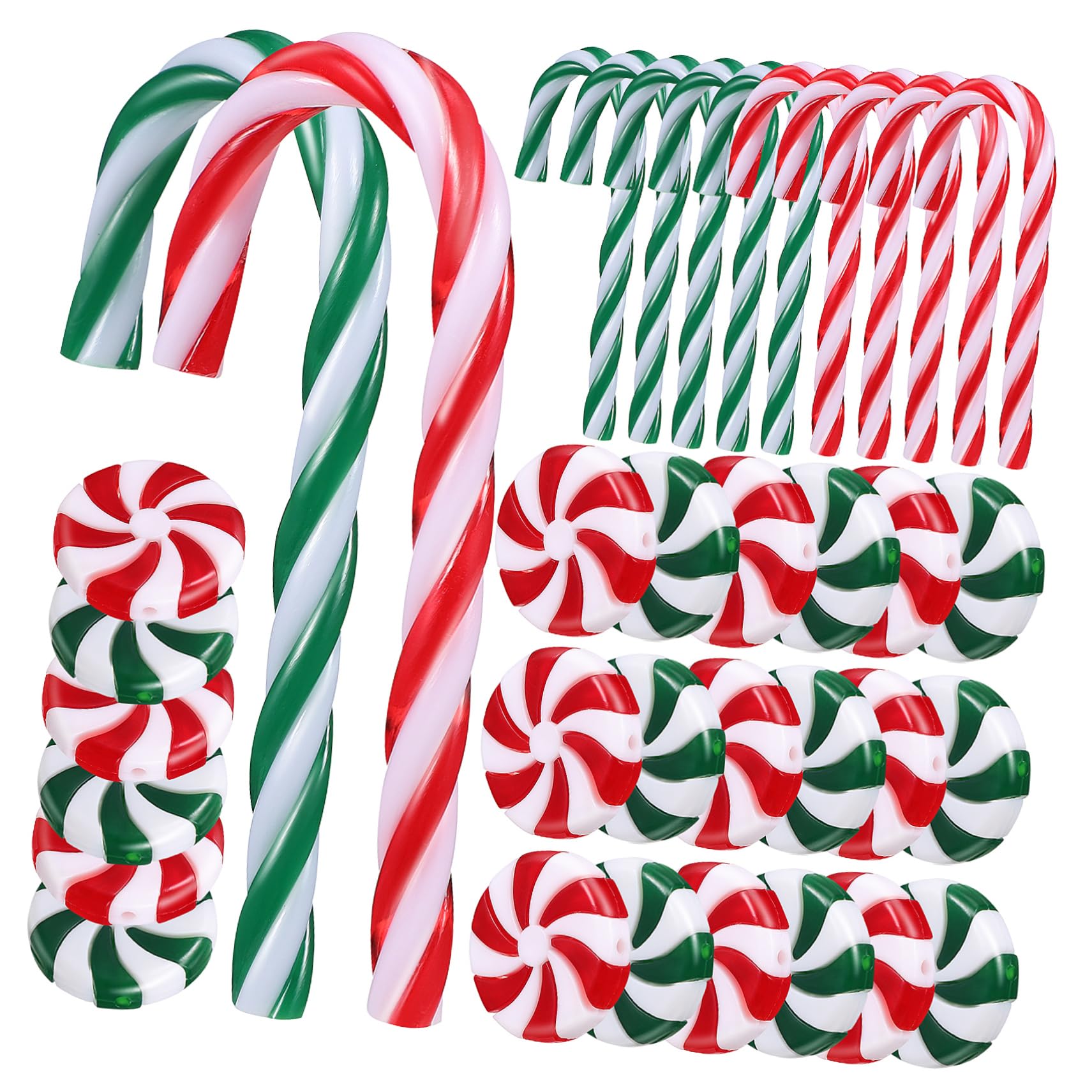 Cabilock 5 Juegos Colgante De Decoración para Árbol De Navidad. Christmas Candy Christmas Decorations Batería De Luces De Hadas Decoración De Bastones De De Navidad 80 Uds * 5